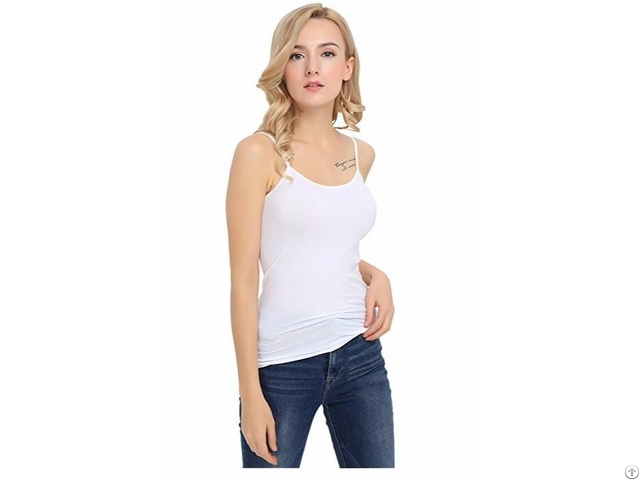 Women S Slim Fit Stretchy V And Scoop Neck Camisole Skinny Tank Top Cami