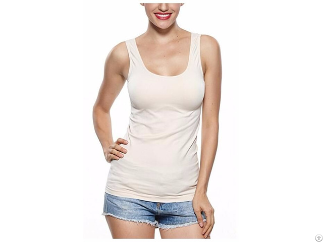 Women S Basic Stretch Tank Tops Seamless Scoop Neck Camisoles