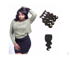 Brazilian Body Wave Hair Weave With Lace Closure 3 Bundles