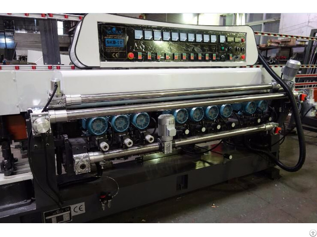 Sanken 10 Spindles Glass Straight Line Beveling Machine With Plc Control