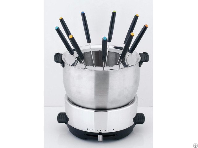 Electric Multi Function Hot Pot Stainless Steel Fondue Set