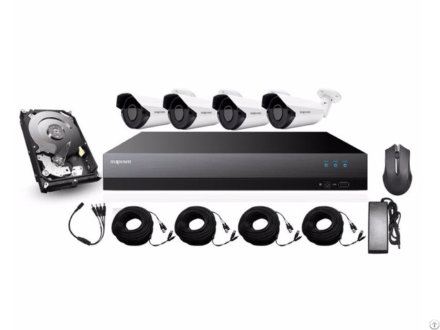 Mapesen 4ch Starlight 2 4mp Outdoor Camera With Xvr Diy Kit