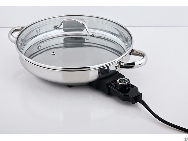 Multifunction Non Stick Coating Electric Skillet Frying Pan With Glass Lid