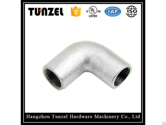 Bs Hot Dip Galvanized 90 Degree Female Solid Elbow