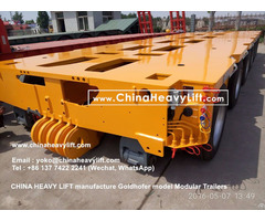 Compatible Goldhofer Type Hydraulic Multi Axle Platform Vehicle Modular Trailer