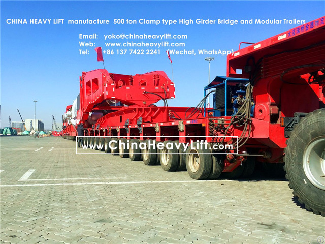 Chinaheavylift Manufacture Modular Trailers And 500 Ton Girder Bridge Compatible Goldhofer Thp Sl