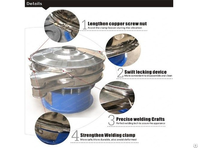 High Frequency Rotary Vibro Screen For Sugar Spices Sieving