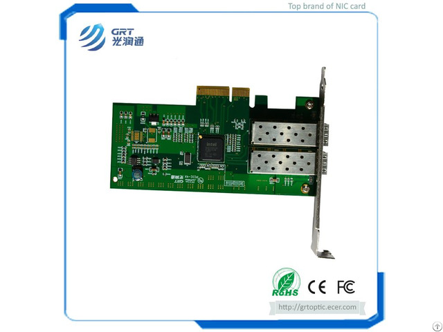 F902e Gigabit 2 Port Fiber Optic Pcie Network Adapter Card With Intel I350 Controller