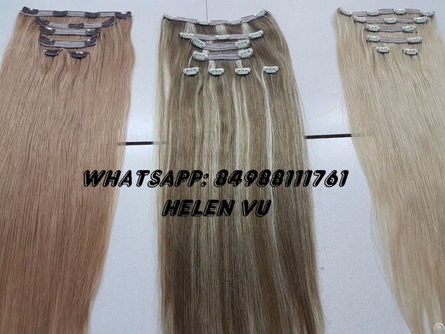 Vietnam Full Head Set Clip In Hair Extensions High Quality