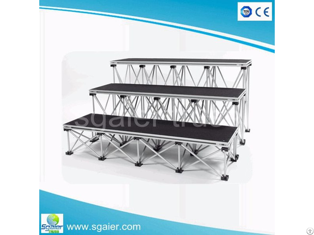 Waterproof Plywood Board Aluminum Riser Folding Stage For Wedding