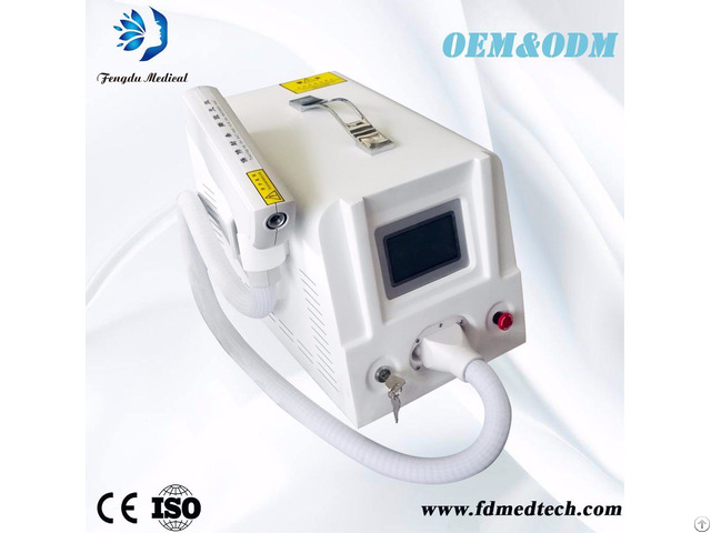 Portable Q Switched 1064nm And 532nm Nd Yag Laser Tattoo Removal Machine