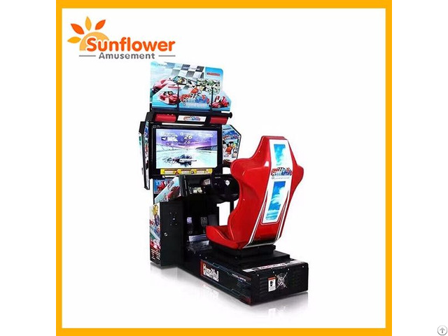 Full Motion 32 Inch Outrun Car Racing Simulator Game Machine