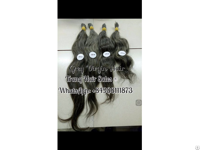 100 Percent Gray Virgin Hair Best Wholesale Price Easily Bleach Or Dye