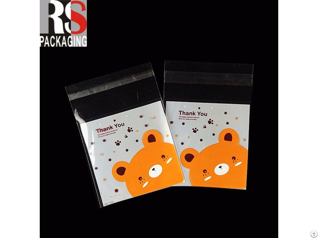 Custom Logo High Quality Wholesale Opp Poly Header Bag With Self Adhesive