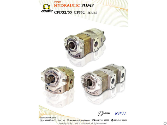 Cosmic Forklift Parts On Sale No 323 Cpw Hydraulic Pump Cdf32 And 33 Cfs32 Series Catalogue Size