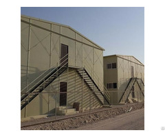 Double Floors Prefab Labor Camp Building In Good Heat Insulation