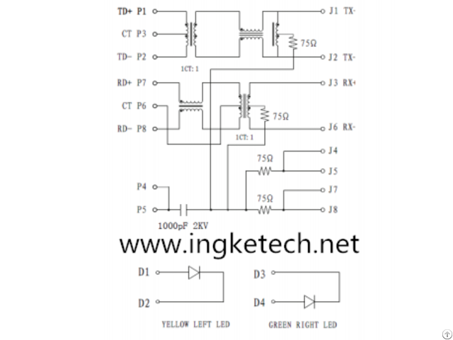 Ingke Ykju 8199nl 100 Percent Cross Arjc01 111002l Rj45 Jacks With Magnetics