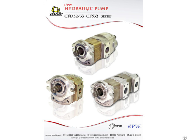 Cosmic Forklift Parts On Sale 324 Cpw Hydraulic Pump Cfd32 And 33 Cfs32 Series Catalogue Part No