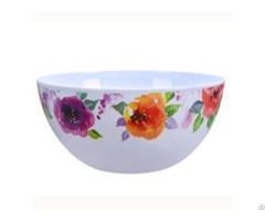 Melamine Bowl 10 Inch With Flower Design