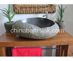 Natural River Stone Bathroom Sinks