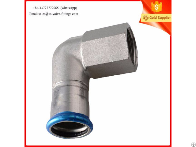 Mapress Stainless Steel 316l Elbow Adapter 90 Degree With Female Thread