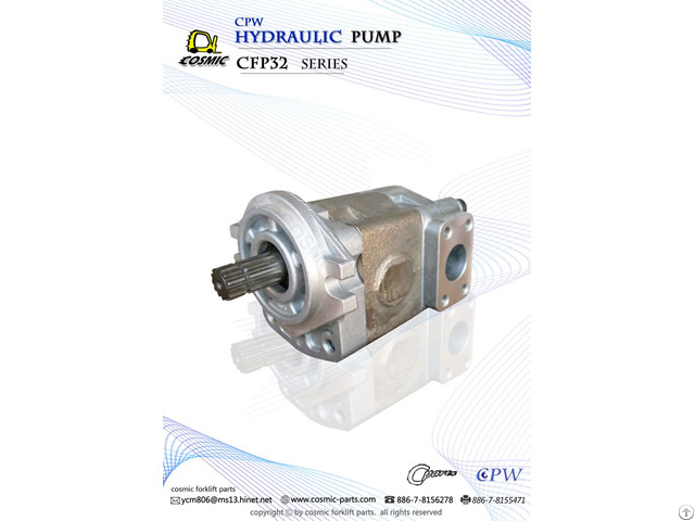 Cosmic Forklift Parts On Sale Cpw Hydraulic Pump Cfp32 Series Catalogue Size