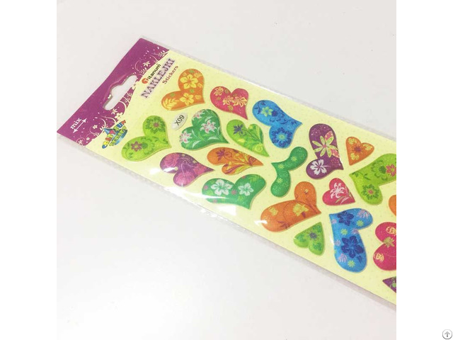 X Glitter Fabric Sticker