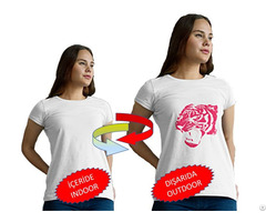 Cotton White T Shirt Lion Patterned