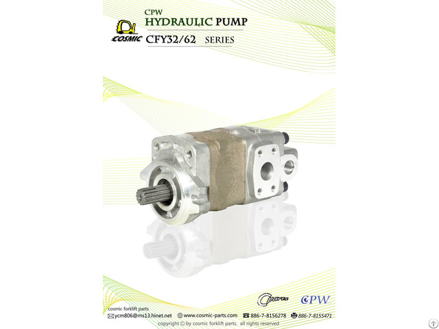 Cosmic Forklift Parts On Sale 327 Cpw Hydraulic Pump Cfy32 And 62 Series Catalogue Size