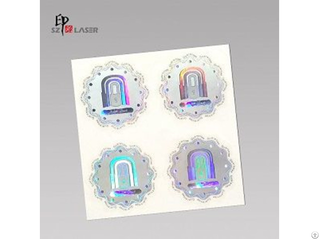 Custom Silver Color Self Adhesive Hologram Label