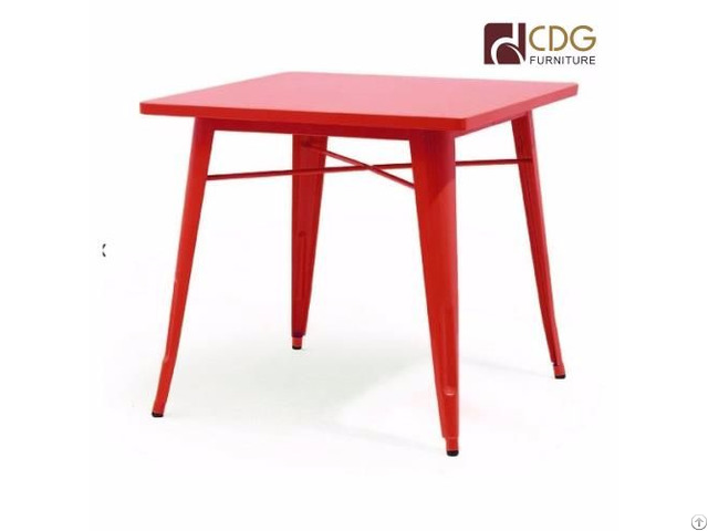 Metal Dining Table With Prowder Coating