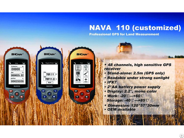 Factory Price Land Measurement Handheld Gps Nava 110 With Mono Display