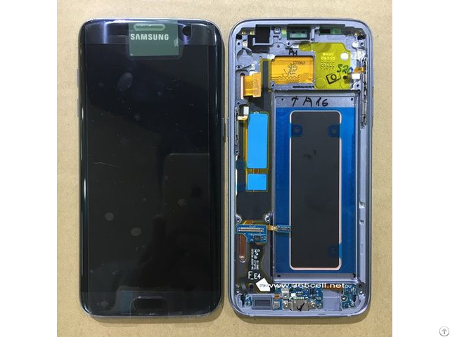 Oem New Samsung Galaxy S7 Edge Lcd Digitizer Assembly With Frame And Home Button Flex