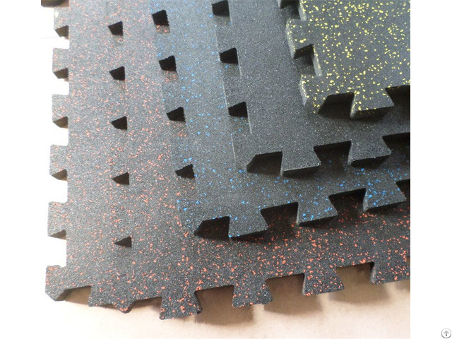 Interlocking Speckled Rubber Tile