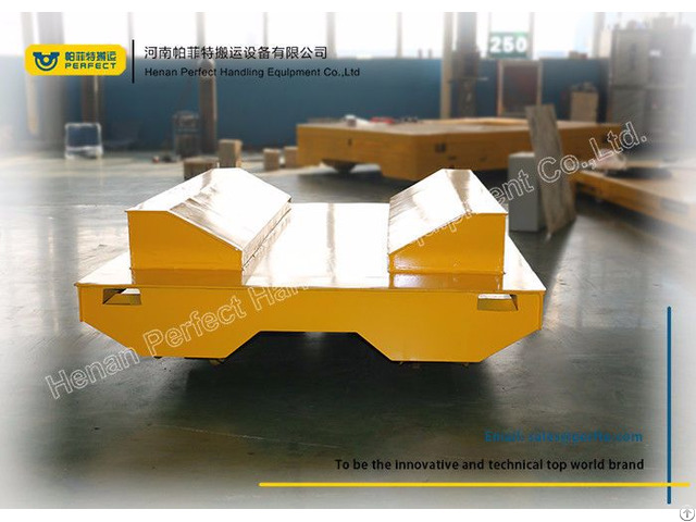 Cast Steel Wheel Motorised Rail Trolley 15 Ton Capacity With Safe Device