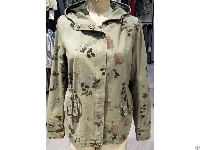 Ladies Printed Cotton Twill Jacket