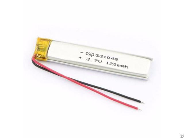 Ultra Narrow Lipo Batteries 3 7v 120mah 331048 Li Polymer Battery Support Oem Odm