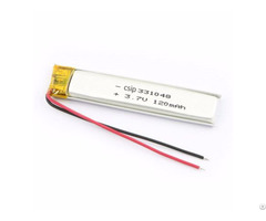 Ultra Narrow Lipo Batteries 3 7v 120mah 331048 Li Polymer Battery Support Oem Odm