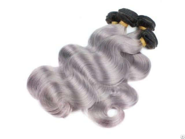 Brazilian 1b Root Grey Hair Straight