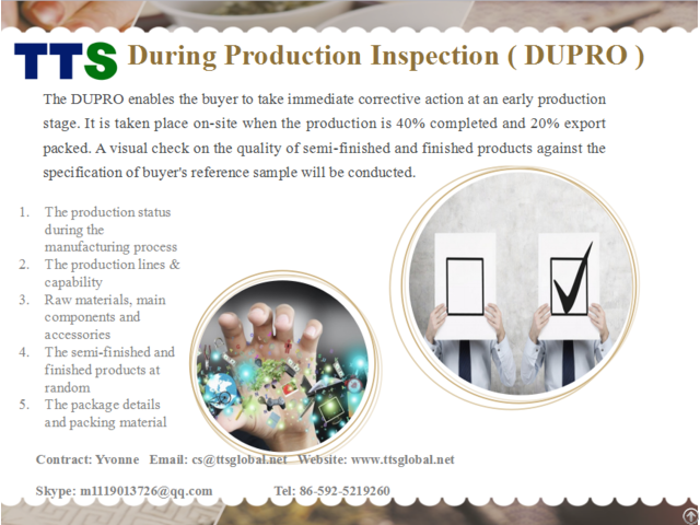 During Production Inspection Dupro Service