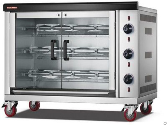 Stainless Steel Gas Chicken Rotisserie With 3 6 9 Rods