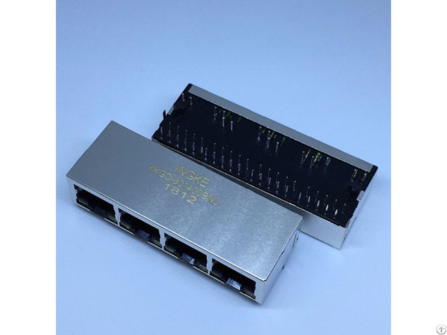 Hr911430ae Ykgd 801400bnl Through Hole 4 Port Rj45 Pcb Mount