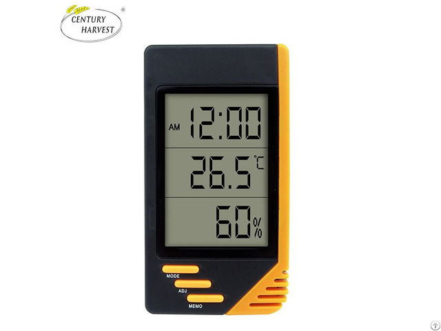C F Switch Digital Hygrothermograph Indoor Thermometer With Clock