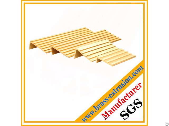 Leaded Copper Alloy Brass Extrusion Profiles Of Floor Stair Nosing