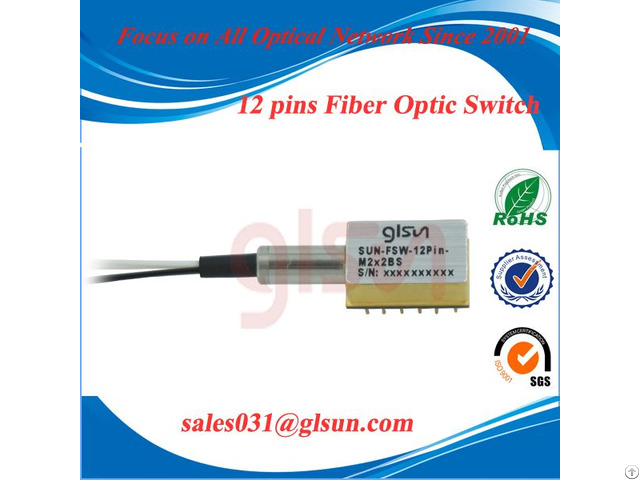 12pins Mini Single Ended Fiber Optic Switch