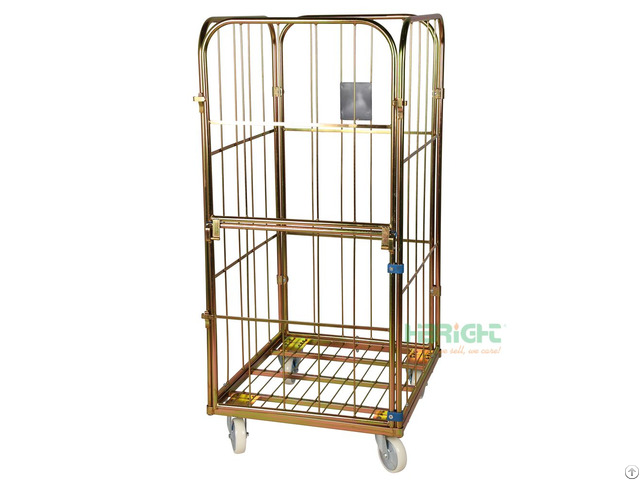 Four Sides Landuary Cart Golden Demountable Roll Containers