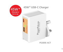Powerfalcon 45w Pd Dual Port Type C Usb A Charger Interchangable