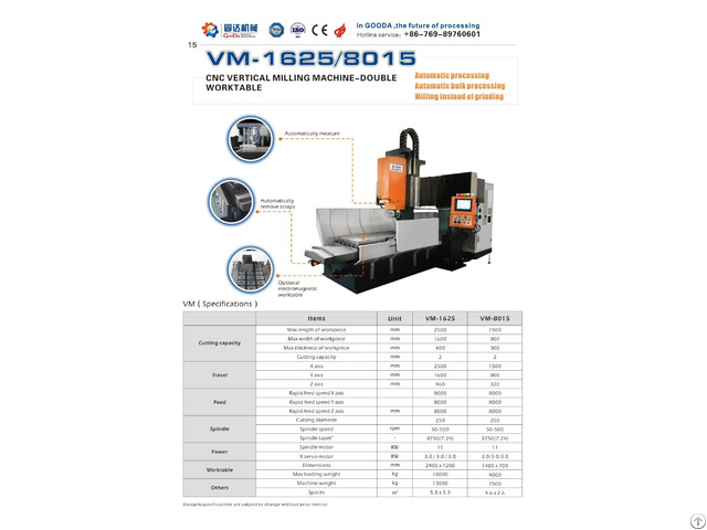 Cnc Vertical Milling Machine Vm 1060