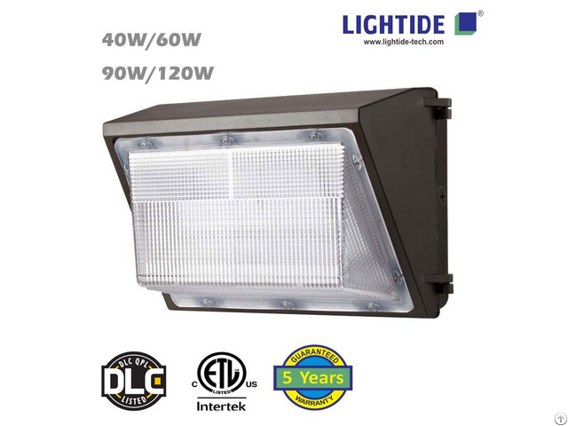 Dlc Premium Semi Cut Off Led Wall Pack Lights Glass Refractor 90w