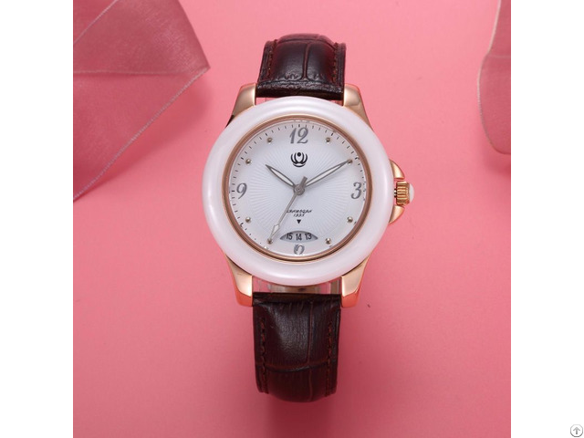 Xinboqin Wholesale Retail Sale Charm Luxury Leather Strap Quartz Calendar Waterproof Lady Watches